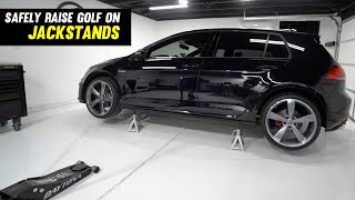 How To Raise a Volkswagen GTI on Jack Stands [upl. by Aveneg]