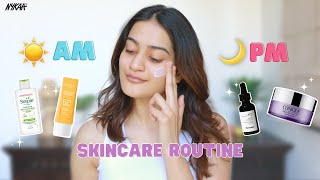 AM amp PM Skincare Routine For Glowing Skin  Step By Step Guide Ft NishkaBhura  Nykaa [upl. by Aremus]