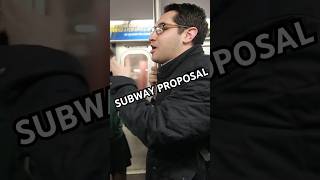 Subway Proposal  Carmen Christopher comedy funny shorts propsal subway prank mta newyork [upl. by Halima]