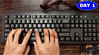 Learn English Typing in 10 Days  Day 1  Free Typing Lessons  Touch Typing Course Tech Avi [upl. by Amandie875]