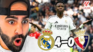 Real Madrid 40 Osasuna I VINI JR HATTRICK  MILITAO ACL INJURY AGAIN [upl. by Aleacem703]