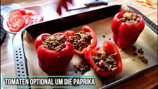 HACKFLEISCH LOW CARB REZEPT  GEFÜLLTE PAPRIKA [upl. by Katrina]