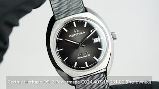 Certina Heritage DS2 Powermatic C0244071808100 Preowned [upl. by Xilef]