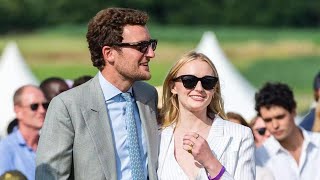 Peregrine Pearson and his boyfriend Sophie Turner dress up for a polo match held on his familys [upl. by Aniakudo578]