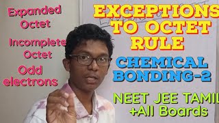 Exceptions to Octet Rule Chemical Bonding2 Expanded amp Incomplete OctetOdd electronClass 11 NEET [upl. by Idnew]