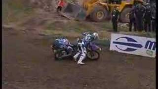 Chute Cairoli Rattray MX2 2008 GP France [upl. by Albie351]