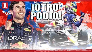 ¡OTRA VEZ CHECO ¡OTRO PODIO con RED BULL Sergio Pérez es segundo en la F1 [upl. by Llenahs]