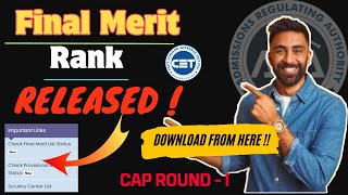 Final Merit List Released   MHTCET2023  Download Merit Rank  Option Form  mhtcet2023 [upl. by Ynabla]