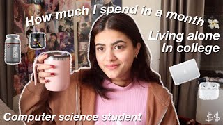 how much i spend in a month as a college student living alone  computer science student [upl. by Ingold]