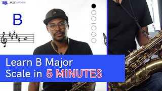 B Major Scale on Alto Saxophone D Concert [upl. by Adlay327]