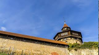 239 Time Lapse Esslingen Am Neckar City Wall Castle  Zeitraffer Alte Stadtmauer Wolken Burg 4K [upl. by Falzetta567]