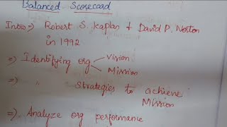 Balanced scorecard Tamil management hrm mbamcom bba bcom [upl. by Kiel]