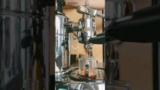 Pulling two ristretti using a double spout portafilter on the LP lever machine asmr lp espresso [upl. by Anilac132]