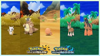 Pokemon UltraSun amp UltraMoon  CuboneKangaskhanTrapinchMudbray amp Mudsdale Locations [upl. by Ario725]