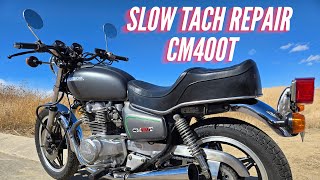 Tachometertach guage fix Honda CM400T 1981 Motorcycle Repair [upl. by Eseret]