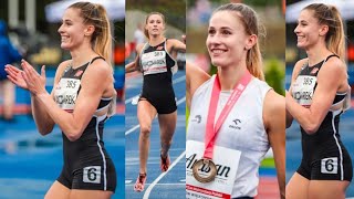 Natalia Kaczmarek wins the 400m at the 2023 Polish Championships [upl. by Brathwaite]