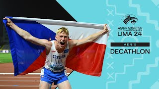 🇨🇿s Jarvinen smashes decathlon championship record  World Athletics U20 Championships Lima 24 [upl. by Philender]