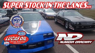 SUPER STOCK IN THE LANES  Numidia Dragway Div 1 NHRA LODRS [upl. by Nahtonoj]