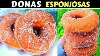 DONAS caseras ESPONJOSASDulce Hogar Recetas [upl. by Uticas]