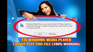 how to fix windows media player cannot play the file windows 7 [upl. by Llerrac]