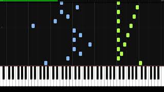 Passacaglia  Handel Halvorsen  Piano Tutorial  Synthesia  How to play [upl. by Gnilyarg]