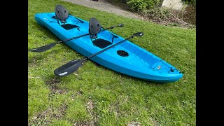 Kayak Lifetime Envoy Kokanee TANDEM Kayak 1 2 or3 Man Kayak Quick review Lifetime Tandem [upl. by Saideman]