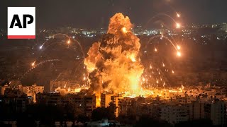 Powerful explosions shake Beirut overnight amid Israeli bombardment [upl. by Nonnaer]