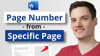 How to Insert Page Number in Word from Specific Page [upl. by Htebazileharas]