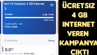 TÜM HATLARDA GEÇERLİ 4 GB İNTERNET KAZANMAK YENİ KAMPANYA  bedava internet kazanma [upl. by Marthena]