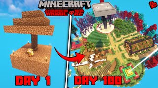 I Survived 100 Days Single Dirt Tree Only World In Minecraft Hindi [upl. by Aivin]