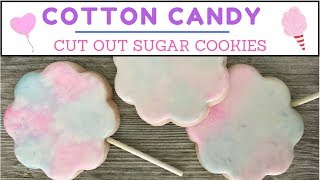 Cotton Candy No Chill No Spread Cut Out Sugar Cookies [upl. by Akinert]