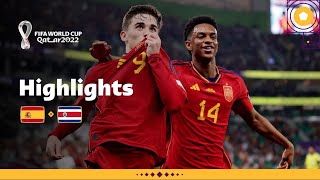 Spain Set a New Record  Spain v Costa Rica highlights  FIFA World Cup Qatar 2022 [upl. by Eocsor]