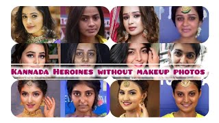 Kannada Heroines with amp without makeup photos RidhaCreativeWorld [upl. by Elirpa]