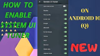 HOW TO ENABLE SYSTEM UI TUNER ON ANDROID 10 [upl. by Spatola]