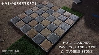 WALL CLADDING  HAND CUT NATURAL TUMBLED STONE  PARKING AREA  ENTRANCE  PAVING amp LANDSCAPE STONE [upl. by Davis192]