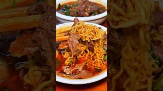 Spicy Beef Noodles streetfood sichuanfood [upl. by Funch984]