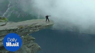 Australian student dies from fall off this cliff in Norway  Daily Mail [upl. by Ednyl]