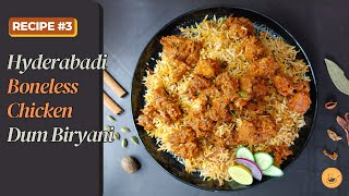 Hyderabadi Boneless Chicken Dum Biryani  Meghana Style [upl. by Charity338]