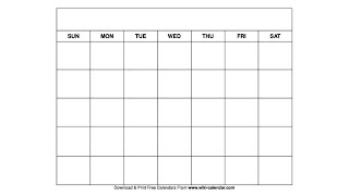 Printable Blank Calendar Templates  Wiki Calendar [upl. by Amihc]