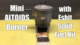 Mini Altoids Burner with Esbit Solid Fuel Cookset [upl. by Calabrese]