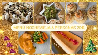 🎄MENÚ de NOCHEVIEJA por 20€ Recetas FÁCILES Y RÁPIDAS Os enseño la compra🛒 [upl. by Sirej788]