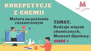 RODZAJE WIĄZAŃ CHEMICZNYCH MOMENT DIPOLOWY CZĘŚĆ 1  MATCHEM Korepetycje [upl. by Varipapa]