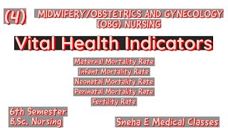 Vital Health Indicators  MMR IMR Fertility Rate  Neonatal Perinatal Mortality Rate  Hindi [upl. by Grondin]