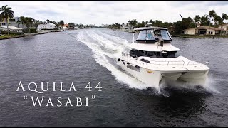 Power Catamaran For Sale  2018 Aquila 44 quotWASABIquot [upl. by Yraunaj760]