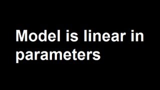 Model is linear in parameters [upl. by Ursulette]