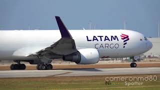 LATAM Cargo Departure  Boeing 767300F  N532LA  Miami  Sony RX10M3 [upl. by Ahsier]