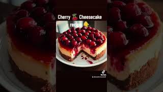 Recipe 👇 Cherry cheesecake 🤤shorts cheesecake [upl. by Francklin]