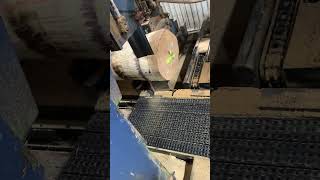 Have you ever wondered how logs are turned into planks Well show you with the band saw machine [upl. by Nollad]