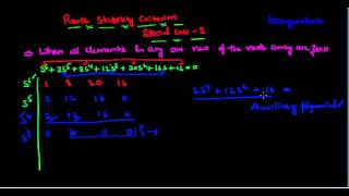 Routh Stability criterion special case 2 [upl. by Debee]