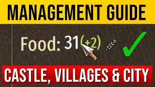 Castle City amp Villages MANAGEMENT GUIDE – Mount amp Blade 2 Bannerlord EASY FOOD [upl. by Mchale]